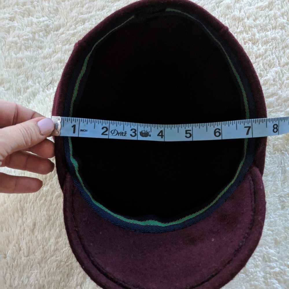 🌟last day:Tarnish Maroon Wool Felt Newsboy Hat - Picture 7 of 7